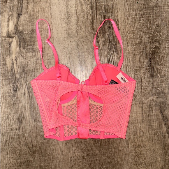 Victoria's Secret Neon Pink Lace Bustier - Picture 2 of 4